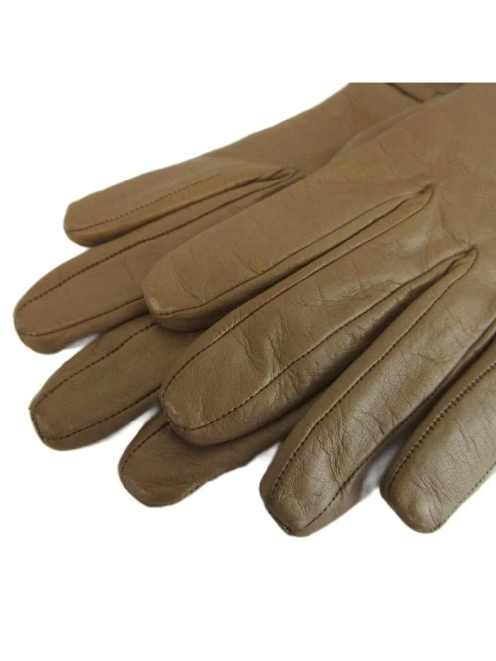 Gucci Gloves Sheep Leather Lambskin Ribbon Interlocking G Heart Charm 7 Brown